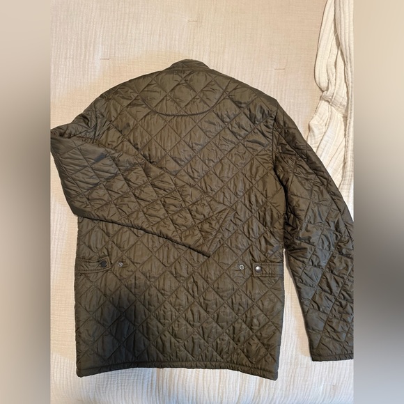 Barbour Men’s Flyweight Chelsea Quilted Olive Green Jacket - Picture 4 of 6